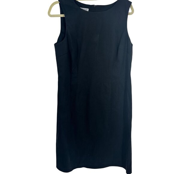 Pendleton Sleeveless Black Shift Dress With Back Zipper Size 14 - Picture 1 of 6